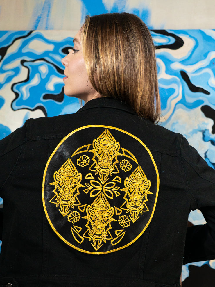 Athena x Aztec Jacket - Embroidered Denim