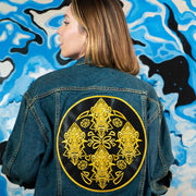Athena - Embroidered Blue Denim Jacket